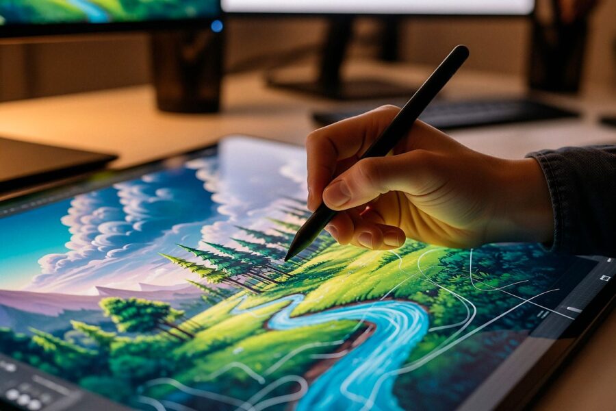 Digital drawing helps to cope with stress