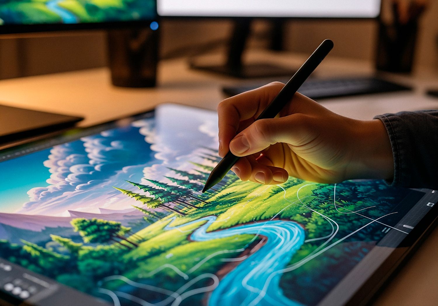 Digital drawing helps to cope with stress